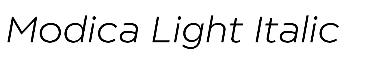 Modica Light Italic